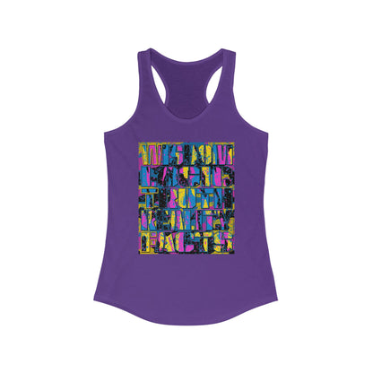 DK159: WTF! FTW! Facts! (CMYK Edition) - Ladies Racerback Tank