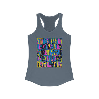 DK159: WTF! FTW! Facts! (CMYK Edition) - Ladies Racerback Tank