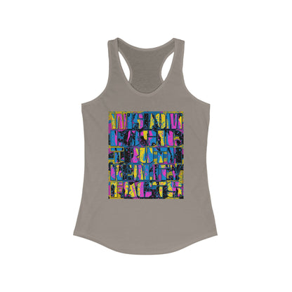 DK159: WTF! FTW! Facts! (CMYK Edition) - Ladies Racerback Tank