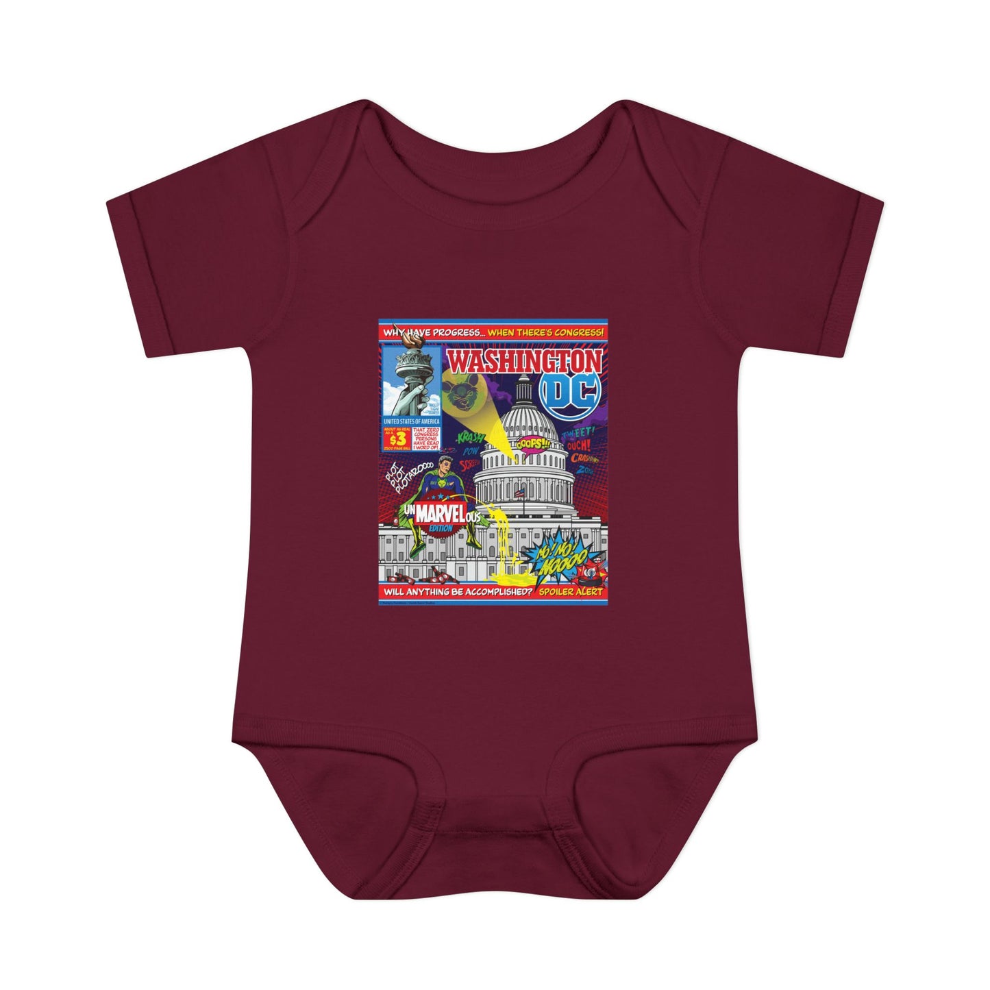 DK149: UnMARVELousington D.C. - Infant Sized Onsie