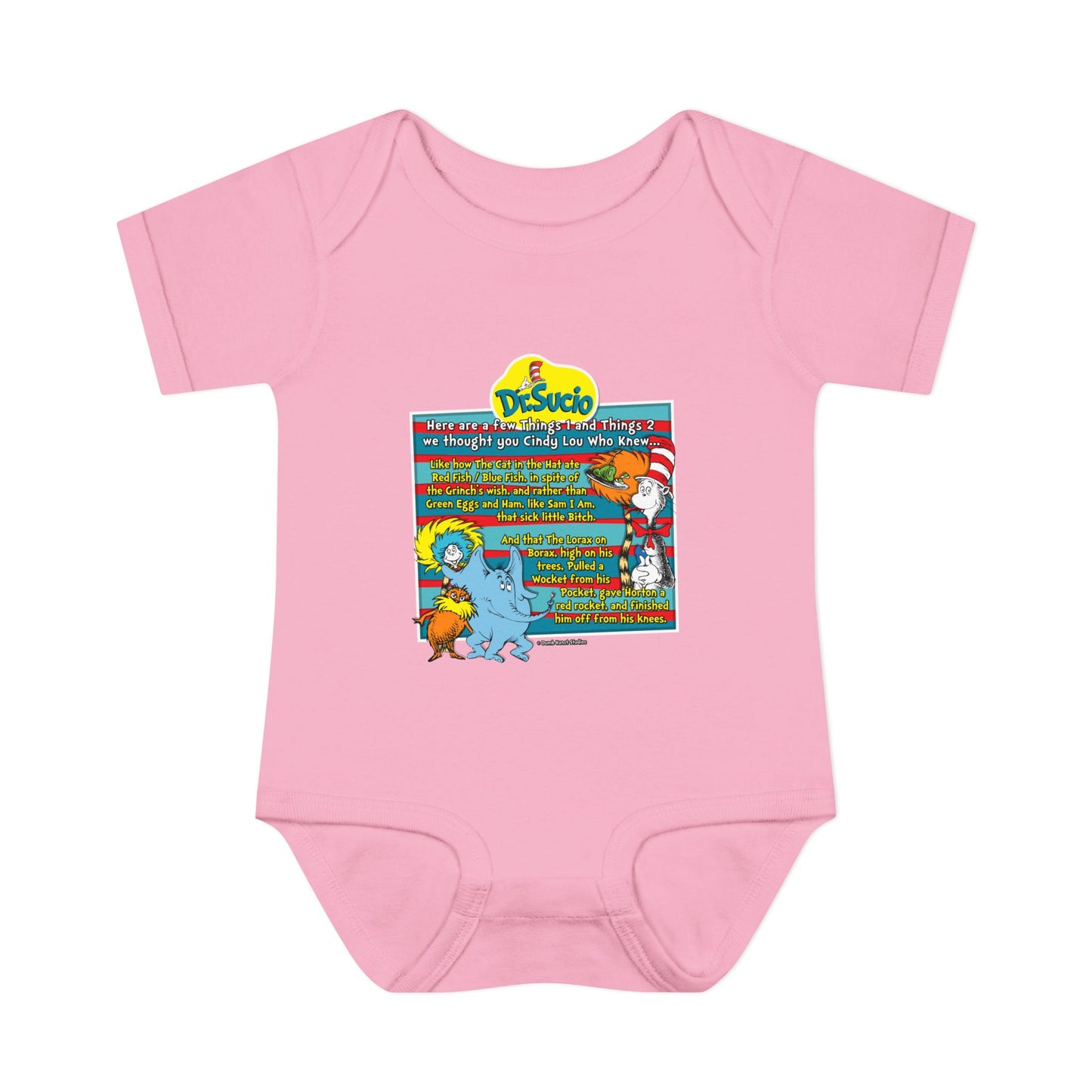 DK64: Doctored Seuss (Dirty Dr. Sucio) - Infant Sized Onsie
