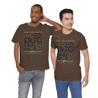 DK219: ASPCA (Black Dog Edition) - Unisex S/S T-Shirt