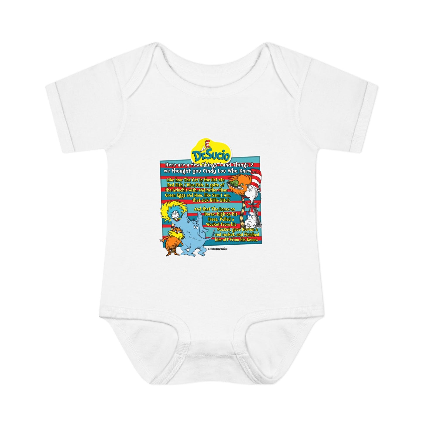DK64: Doctored Seuss (Dirty Dr. Sucio) - Infant Sized Onsie