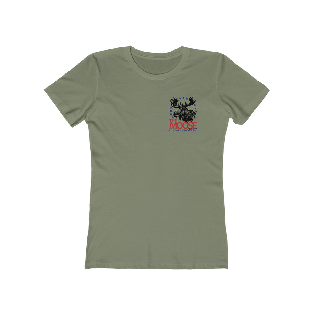 Moose Lodge 2427 - Moose For President - Women's T-Shirt (Front & Back Print)