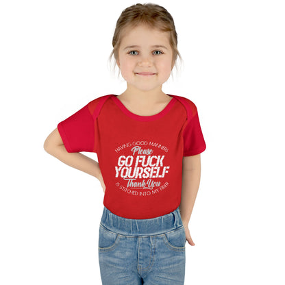 DK90: Please & Thank You (Go Fuck Yourself) - Infant Sized Onsie