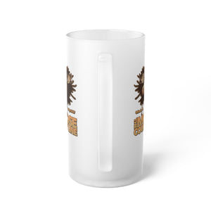 Moose Lodge 2427 - Moose Antlers - Frosted Glass Beer Mug