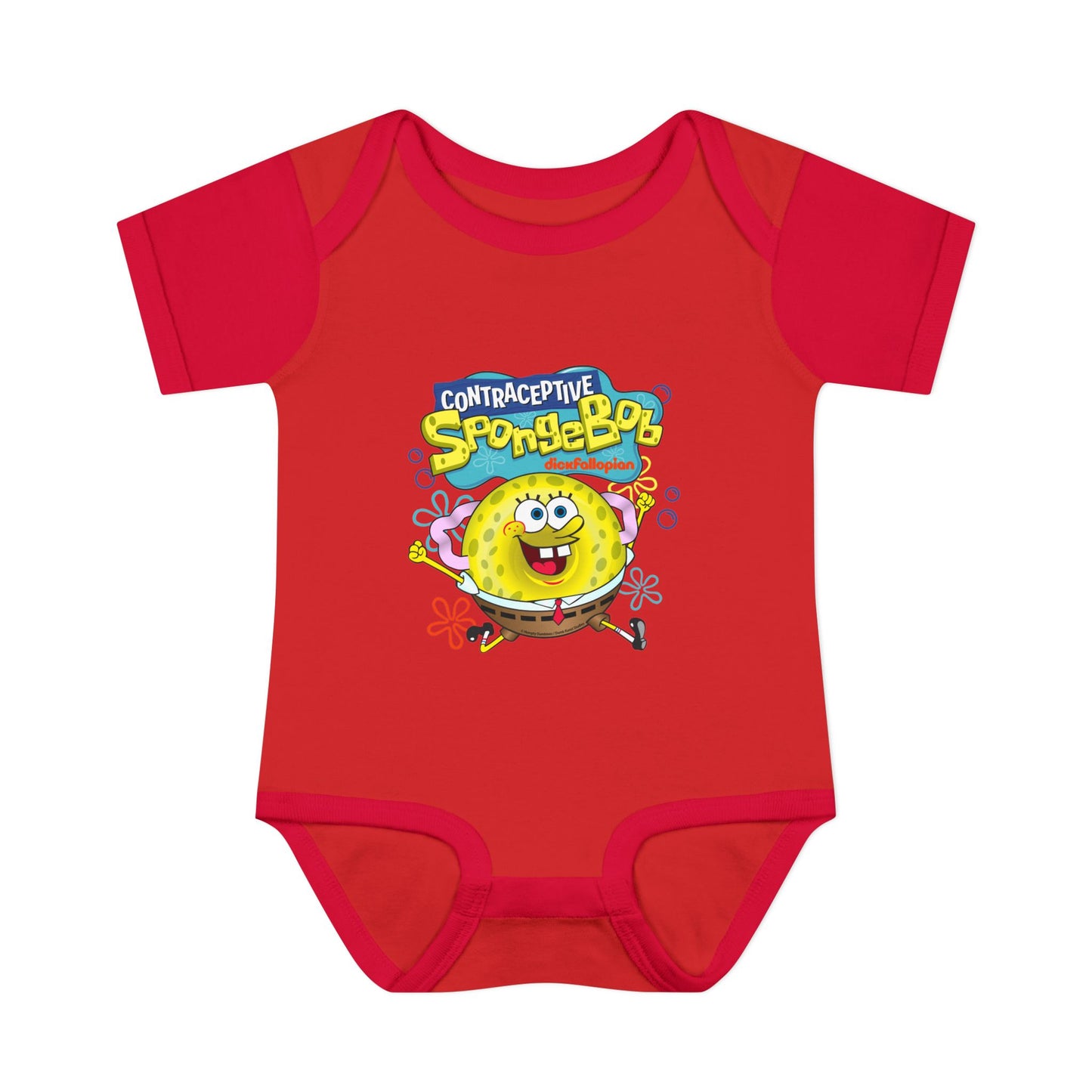 DK196: Contraceptive SpongeBob - Infant Sized Onsie