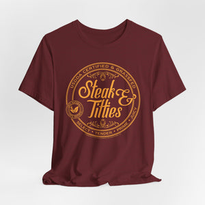 DK225: Steak & Titties - Unisex S/S T-Shirt