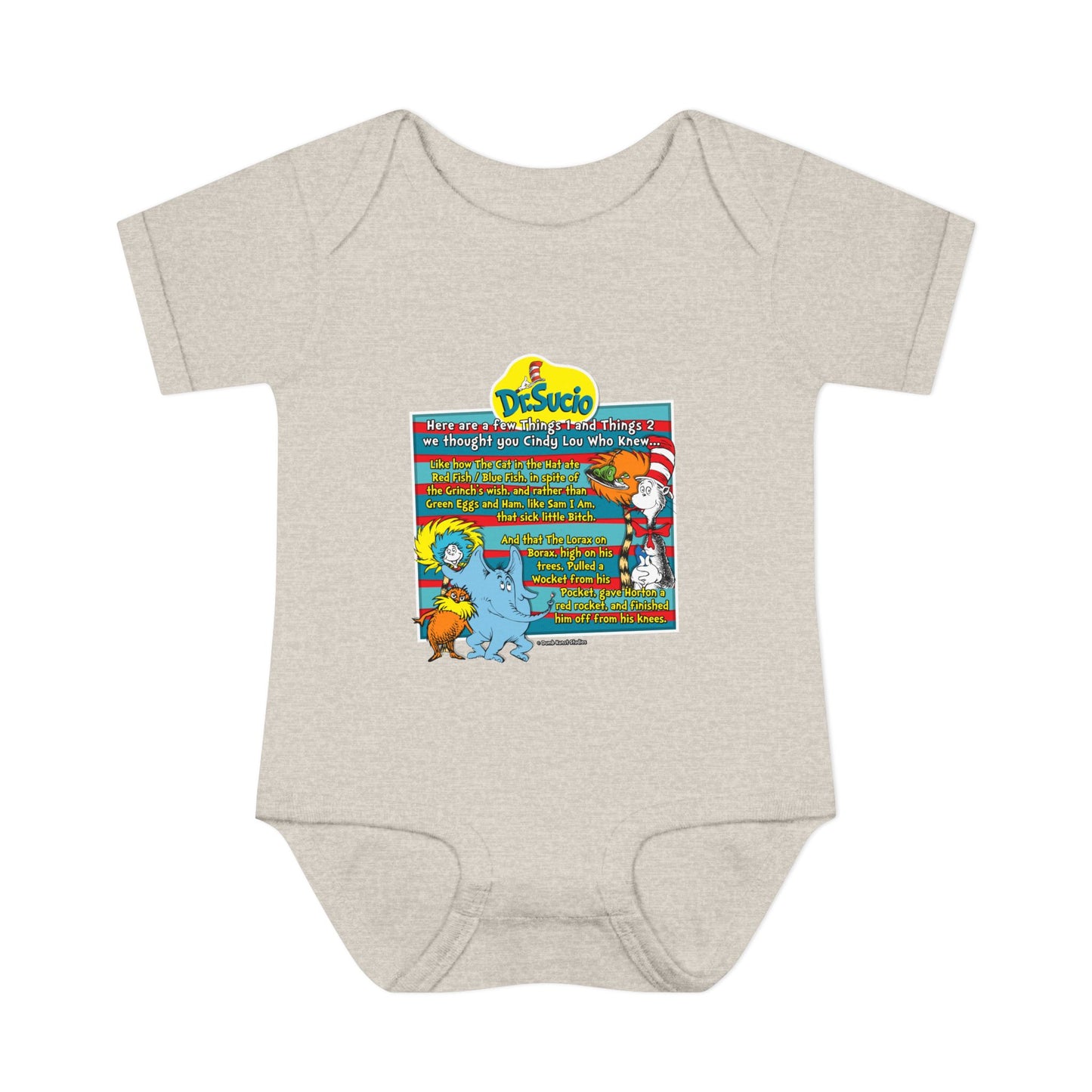 DK64: Doctored Seuss (Dirty Dr. Sucio) - Infant Sized Onsie