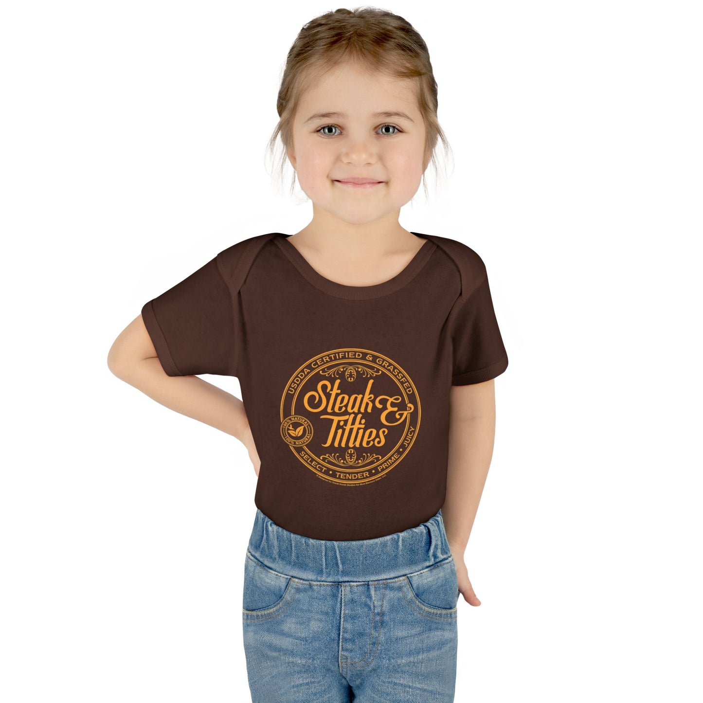DK225: Steak & Titties - Infant Sized Onsie
