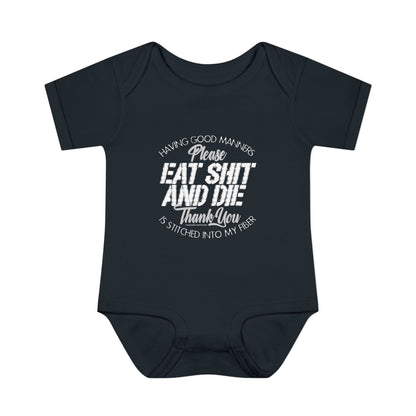 DK90: Please & Thank You (Eat Shit and Die) - Infant Sized Onsie