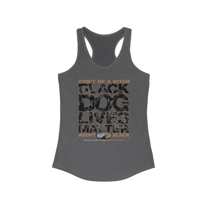 DK219: ASPCA (Black Dog Edition) - Ladies Raceback Tank