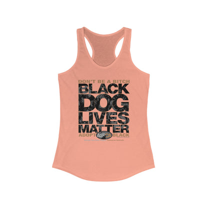 DK219: ASPCA (Black Dog Edition) - Ladies Raceback Tank