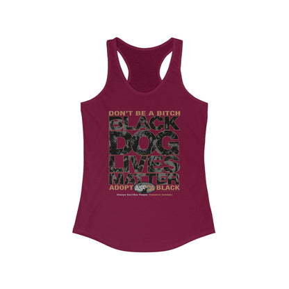 DK219: ASPCA (Black Dog Edition) - Ladies Raceback Tank