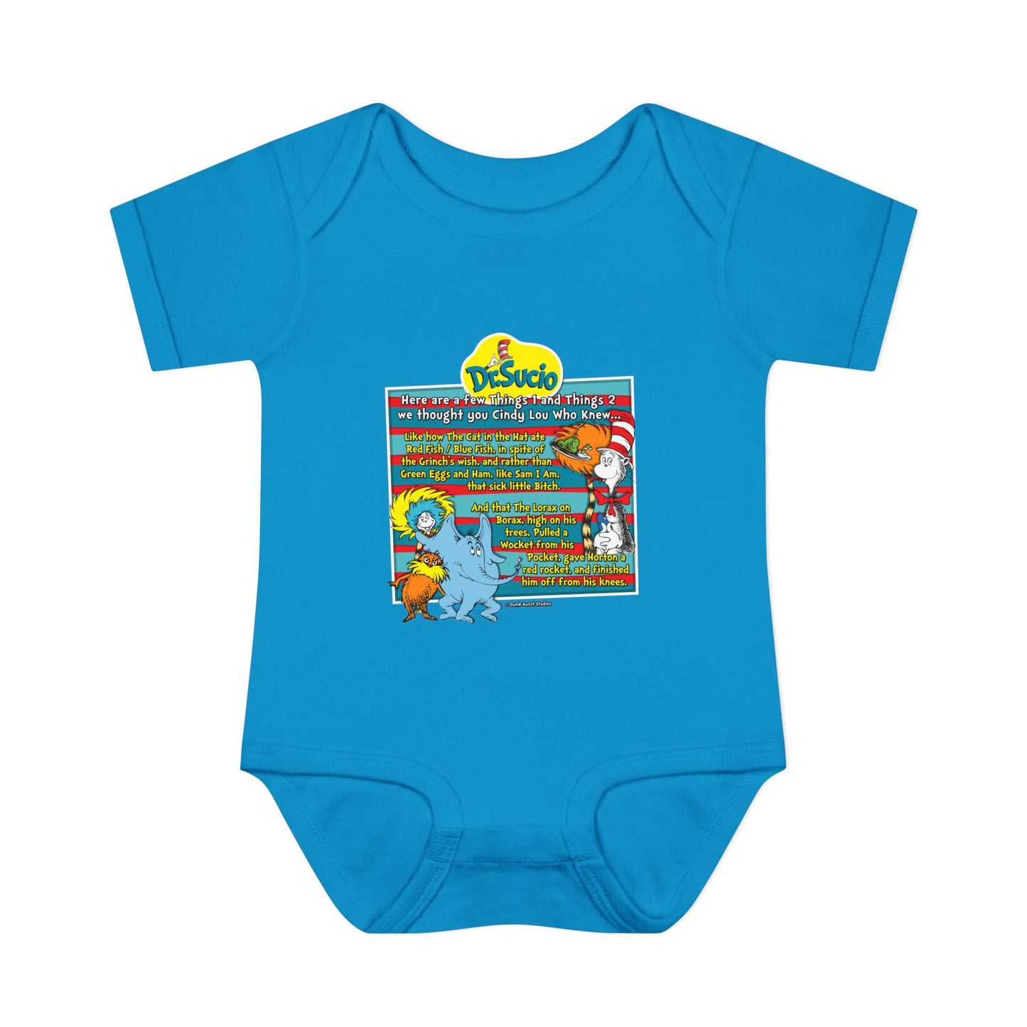 DK64: Doctored Seuss (Dirty Dr. Sucio) - Infant Sized Onsie