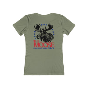 Moose Lodge 2427 - Moose For President - Women's T-Shirt (Front & Back Print)