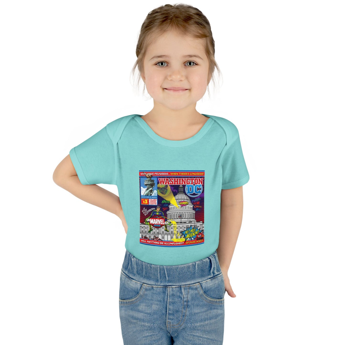 DK149: UnMARVELousington D.C. - Infant Sized Onsie