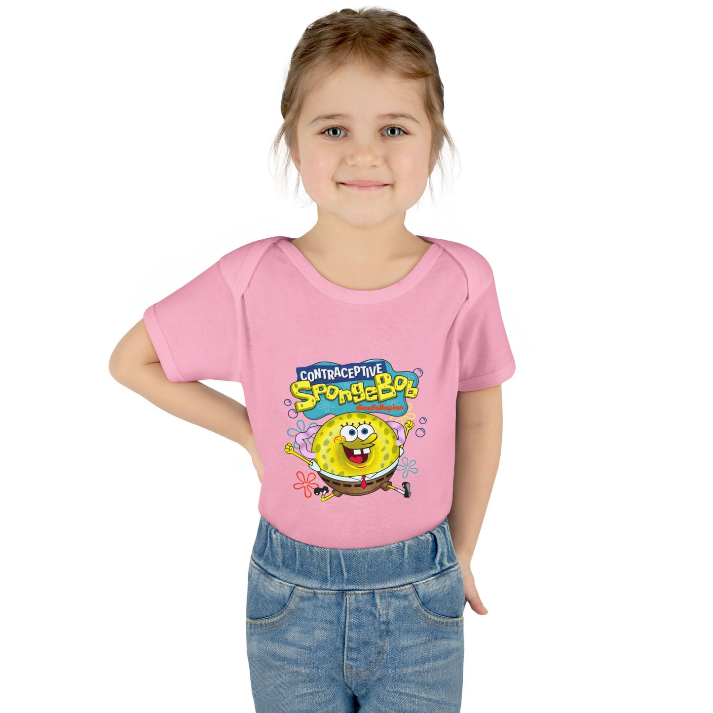 DK196: Contraceptive SpongeBob - Infant Sized Onsie