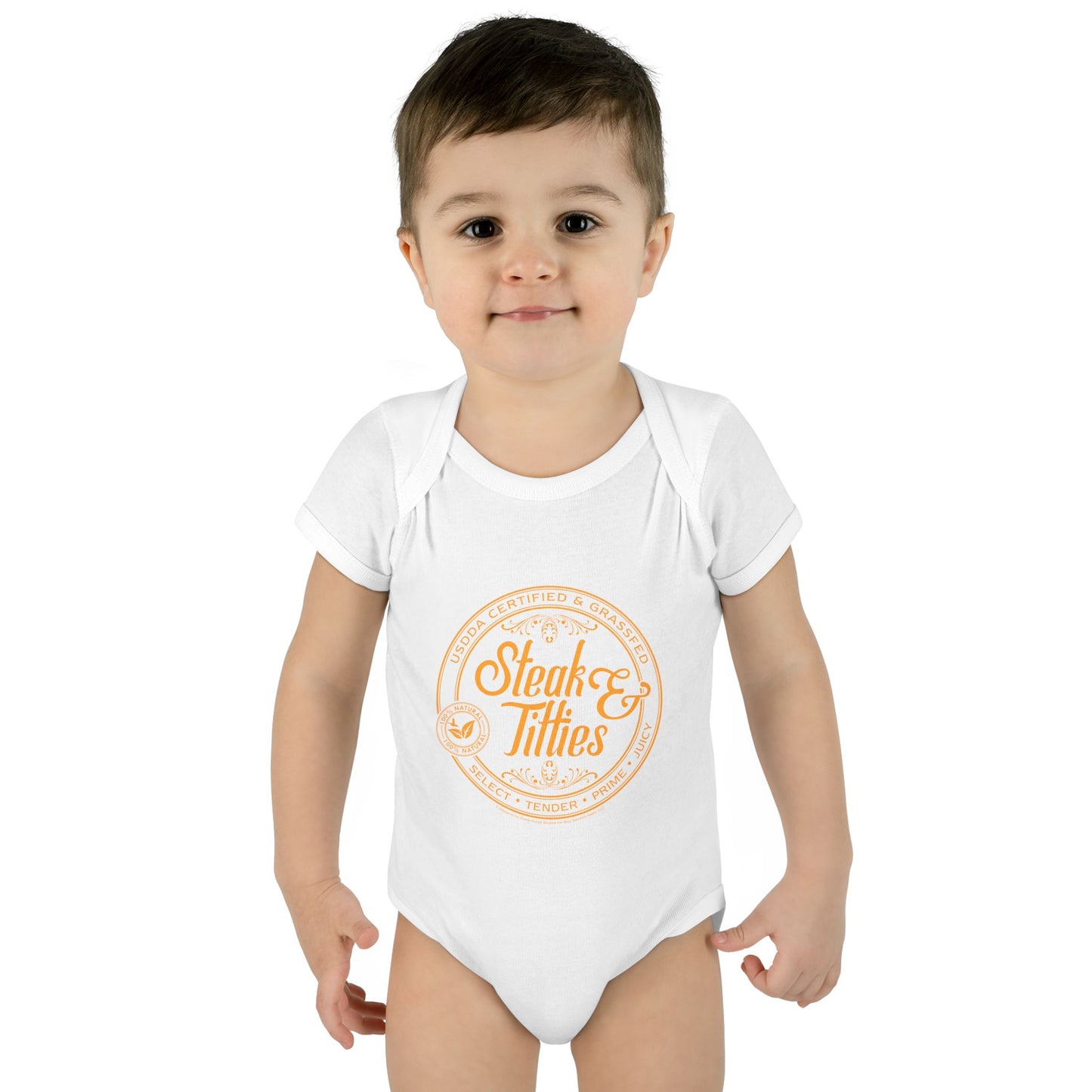 DK225: Steak & Titties - Infant Sized Onsie