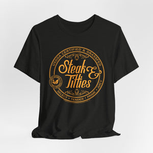 DK225: Steak & Titties - Unisex S/S T-Shirt