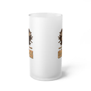 Moose Lodge 2427 - Moose Antlers - Frosted Glass Beer Mug