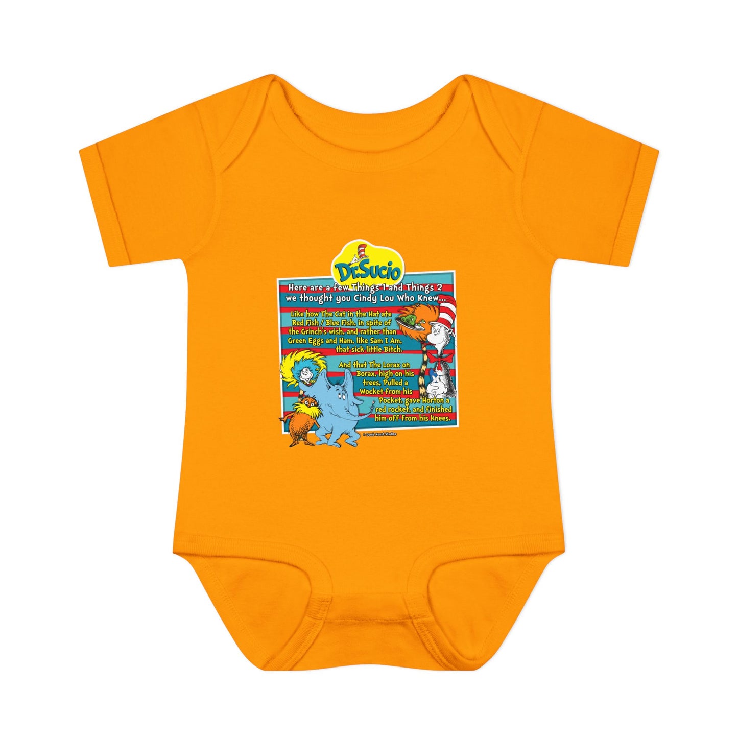 DK64: Doctored Seuss (Dirty Dr. Sucio) - Infant Sized Onsie