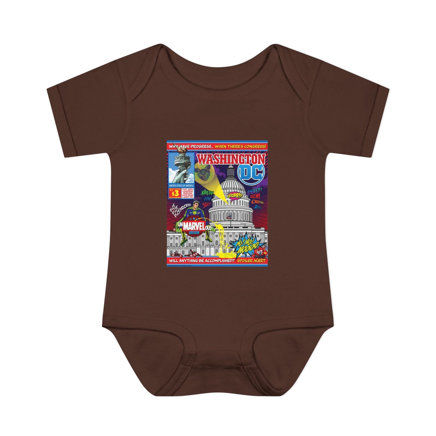 DK149: UnMARVELousington D.C. - Infant Sized Onsie