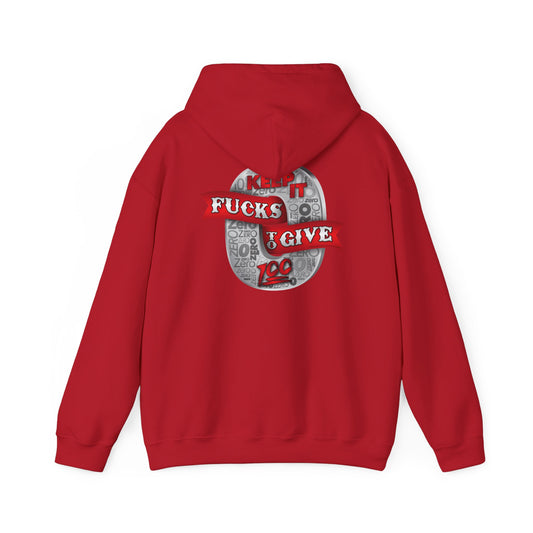 DK100: Zero Fucks To Give (Silver Edition) - Adult Hooded Sweatshirt