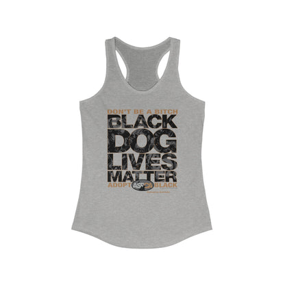 DK219: ASPCA (Black Dog Edition) - Ladies Raceback Tank