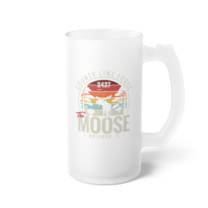 Moose Lodge 2427 - Florida Moose Sunset - Frosted Glass Beer Mug