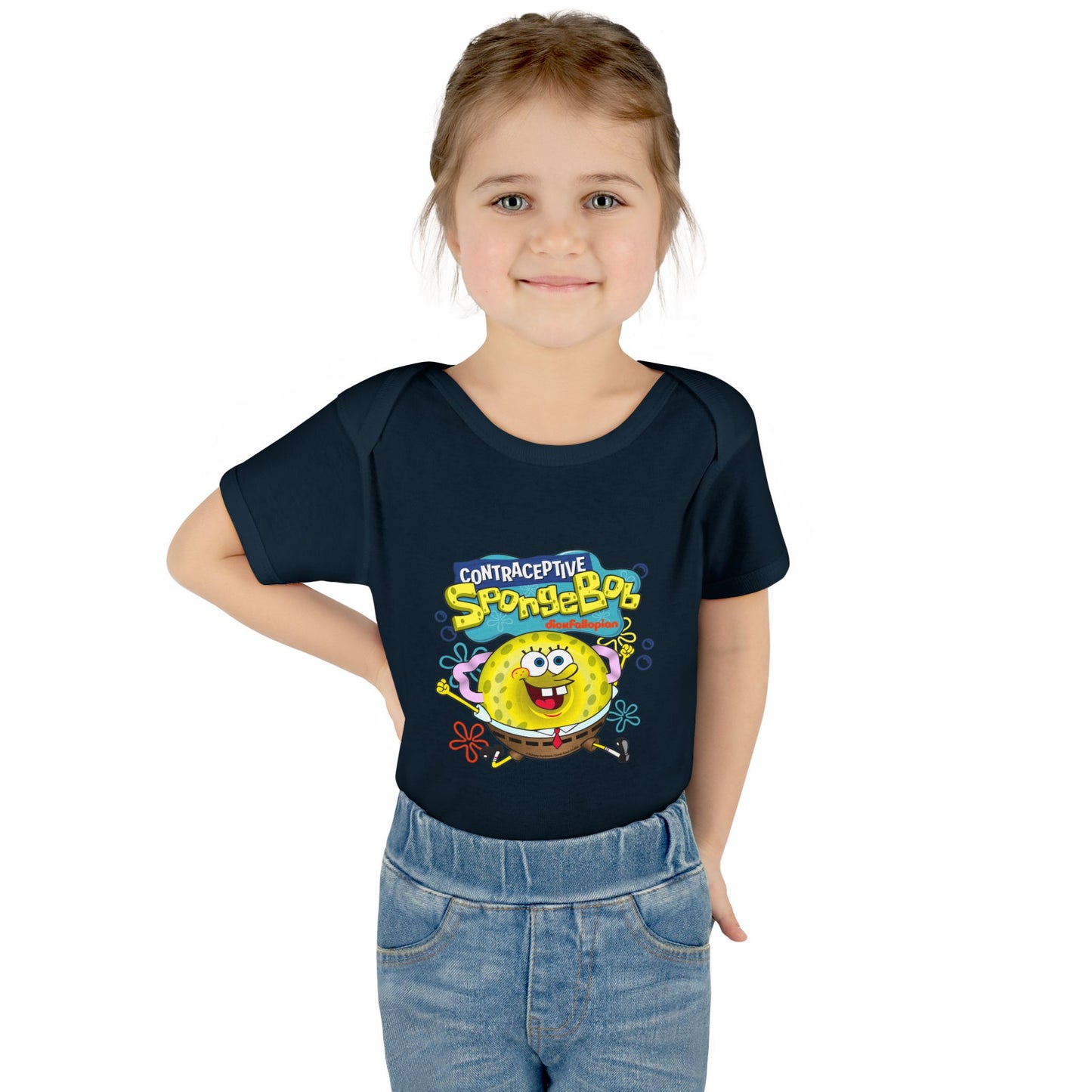 DK196: Contraceptive SpongeBob - Infant Sized Onsie