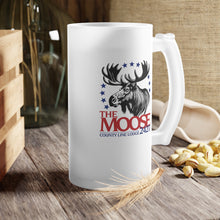 Load image into Gallery viewer, Moose Lodge 2427 - Moose For President - Frosted Glass Beer Mug
