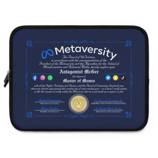 DK160: The Metaversity Of... - Padded Laptop / Tablet Sleeve