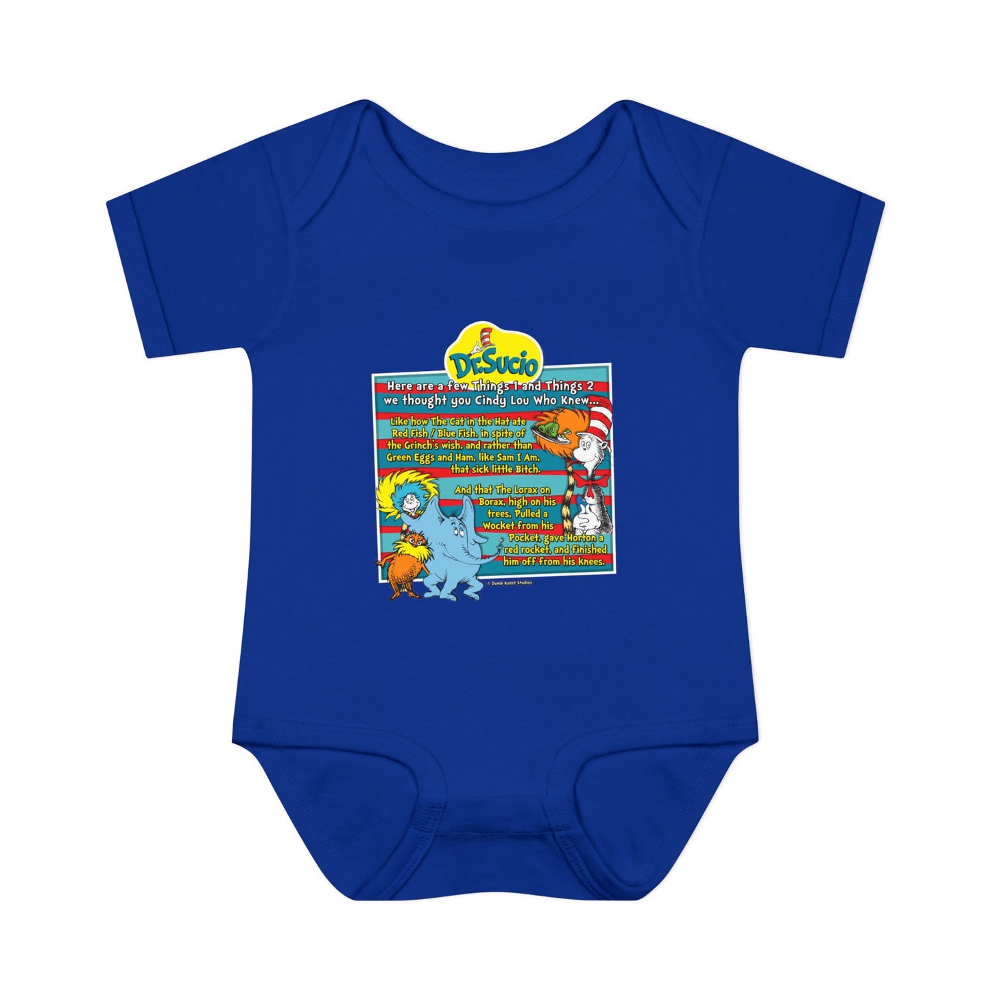 DK64: Doctored Seuss (Dirty Dr. Sucio) - Infant Sized Onsie