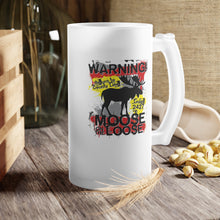 Load image into Gallery viewer, Moose Lodge 2427 - Loose Moose - Frosted Glass Beer Mug
