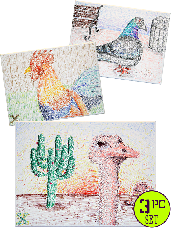 Fine Kunst - Sharpie Markxers: Bird Doodies