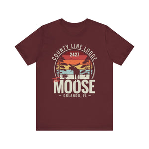 Moose Lodge 2427 - Florida Moose Sunset - Unisex T-Shirt (Front Print Only)