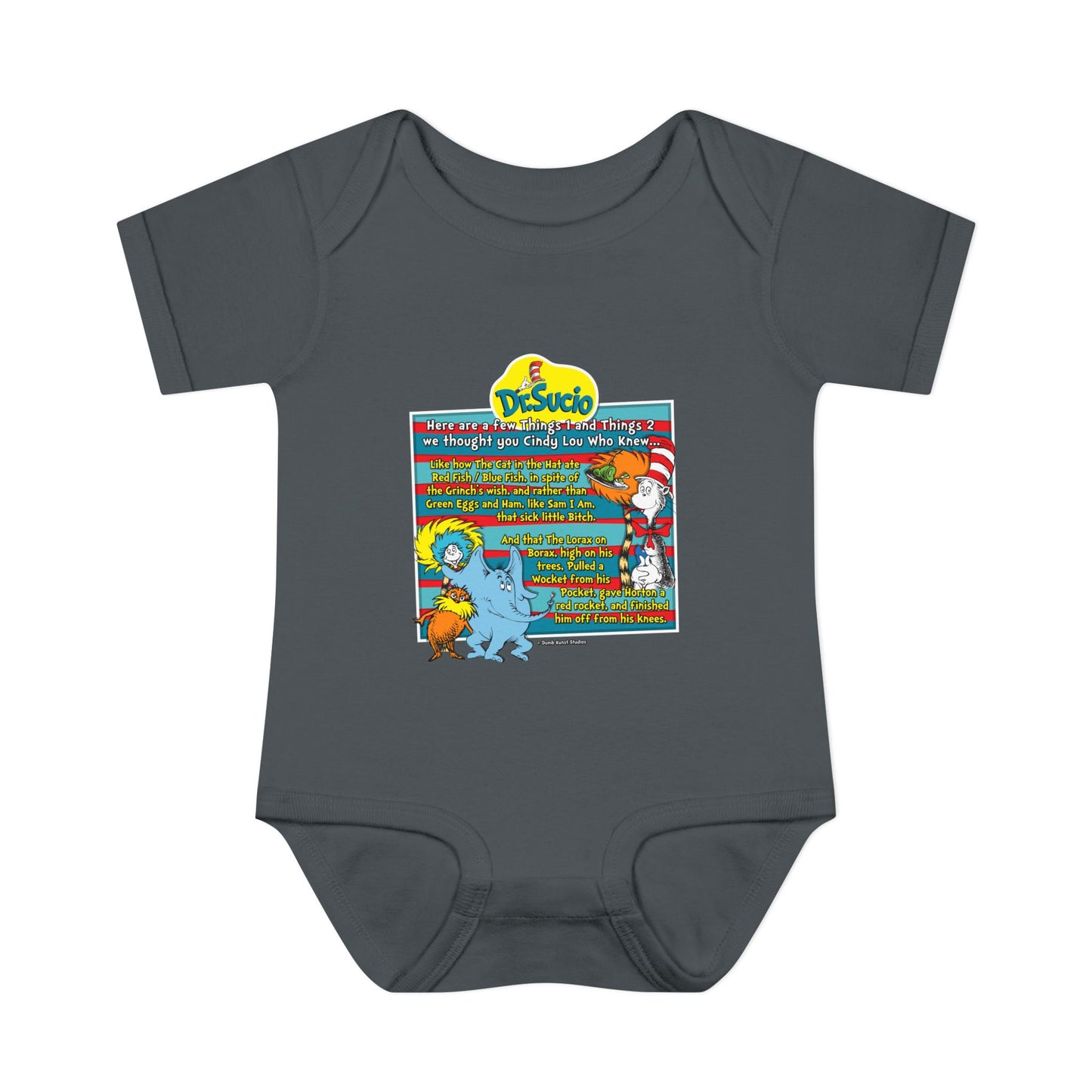 DK64: Doctored Seuss (Dirty Dr. Sucio) - Infant Sized Onsie