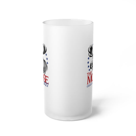 Moose Lodge 2427 - Moose For President - Frosted Glass Beer Mug