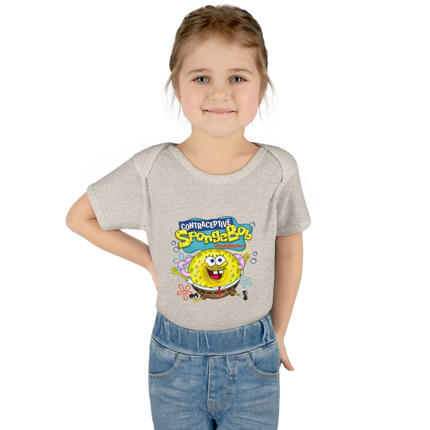 DK196: Contraceptive SpongeBob - Infant Sized Onsie