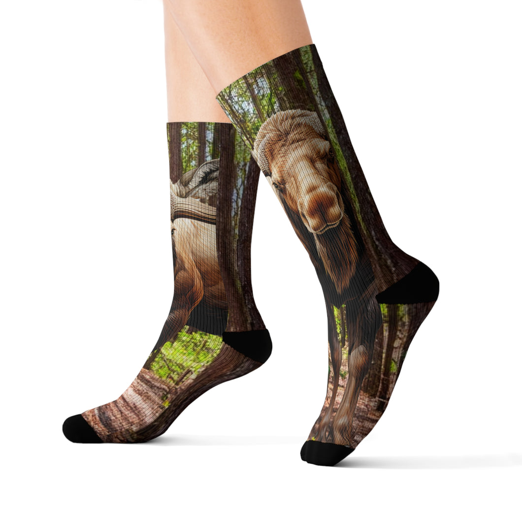 Moose Lodge 2427 - Woodlands Moose - Sublimation Socks