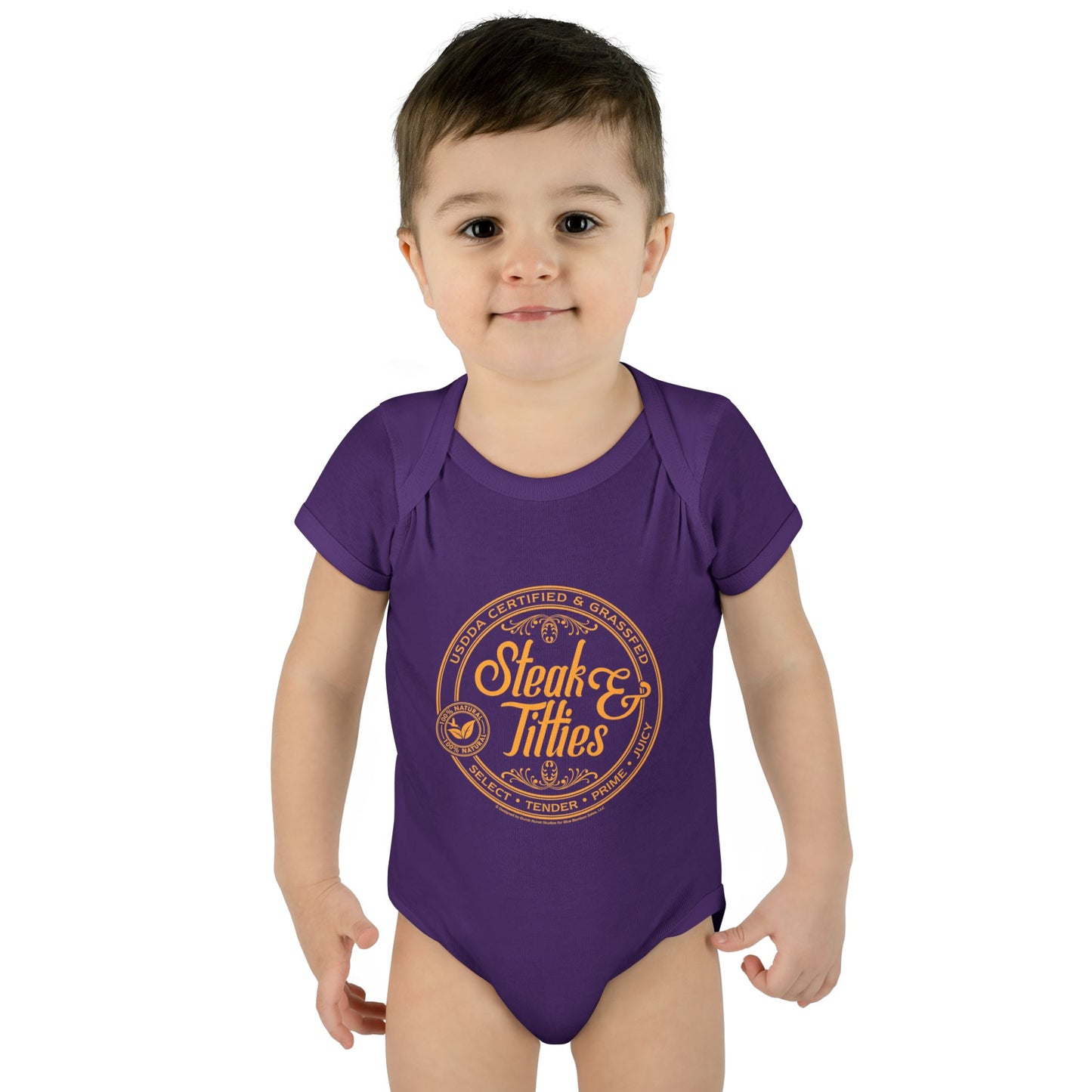 DK225: Steak & Titties - Infant Sized Onsie