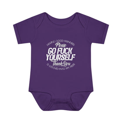 DK90: Please & Thank You (Go Fuck Yourself) - Infant Sized Onsie
