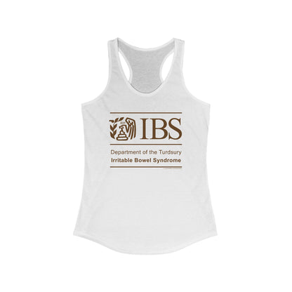 DK71: Dept. of Turdsury's IBS - Ladies Racerback Tank