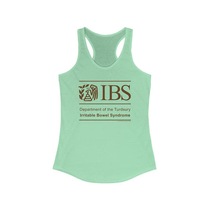 DK71: Dept. of Turdsury's IBS - Ladies Racerback Tank