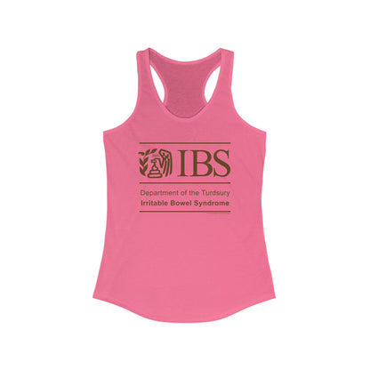 DK71: Dept. of Turdsury's IBS - Ladies Racerback Tank