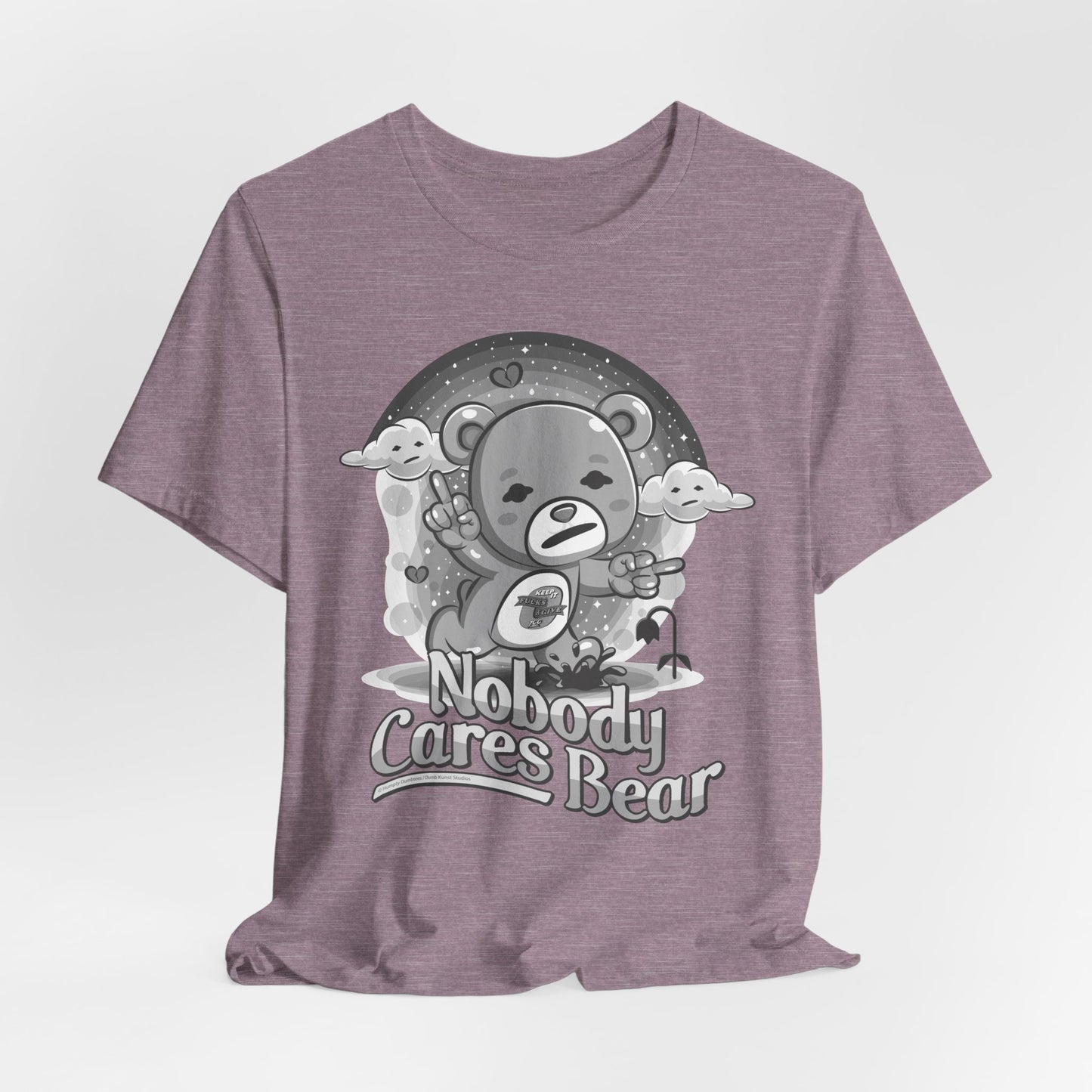 DK227: Nobody Cares Bear - Unisex S/S T-Shirt