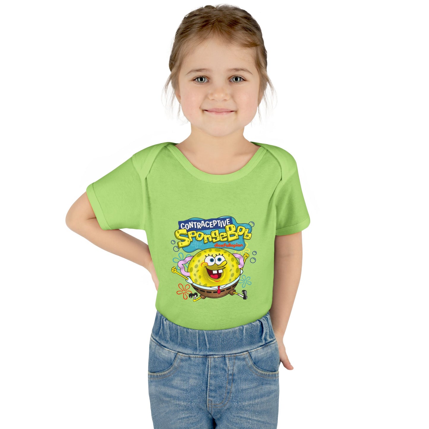DK196: Contraceptive SpongeBob - Infant Sized Onsie