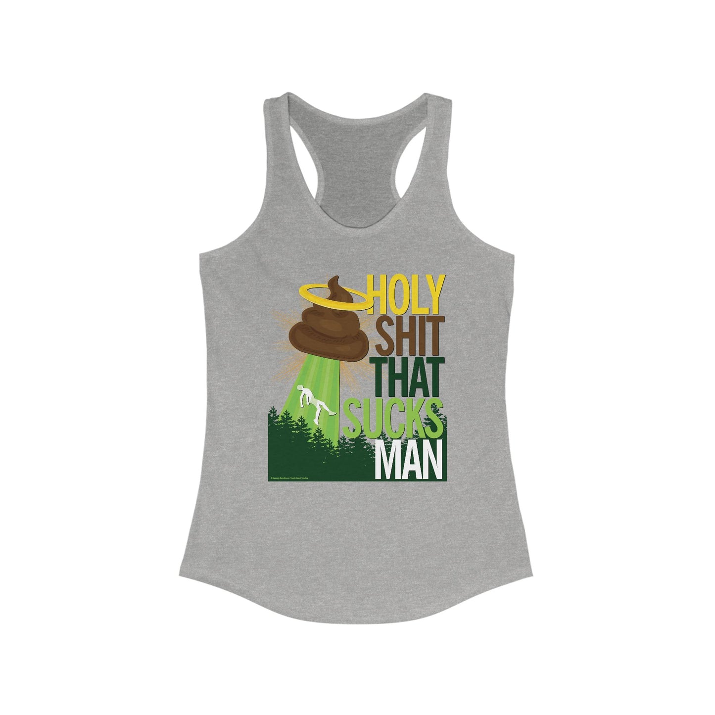 DK134: Holy Shit That Sucks Man - Ladies Racerback Tank