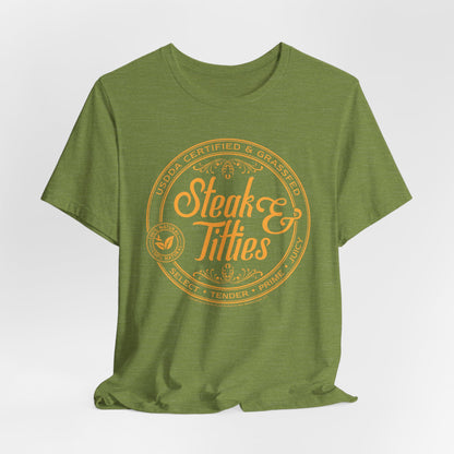 DK225: Steak & Titties - Unisex S/S T-Shirt